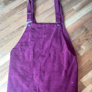 Corduroy overall skirt